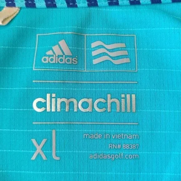 Adidas Climachill striped golf shirt sz XL - Picture 7 of 12
